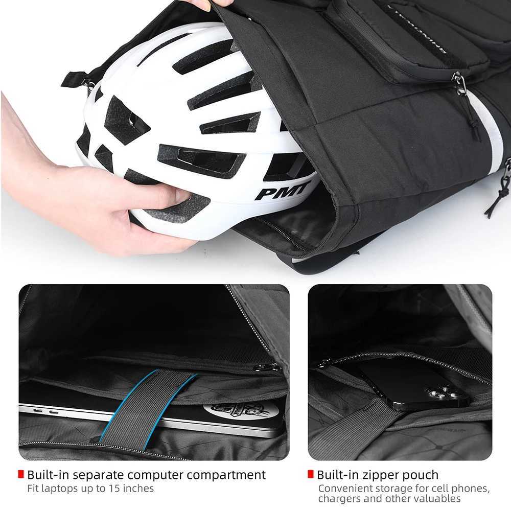Rhinowalk Bicycle Pannier Bag Waterproof 25L Cycling Backpack Saddlebag Multifunction Outdoor Riding Travelling Storage Handbag H251029