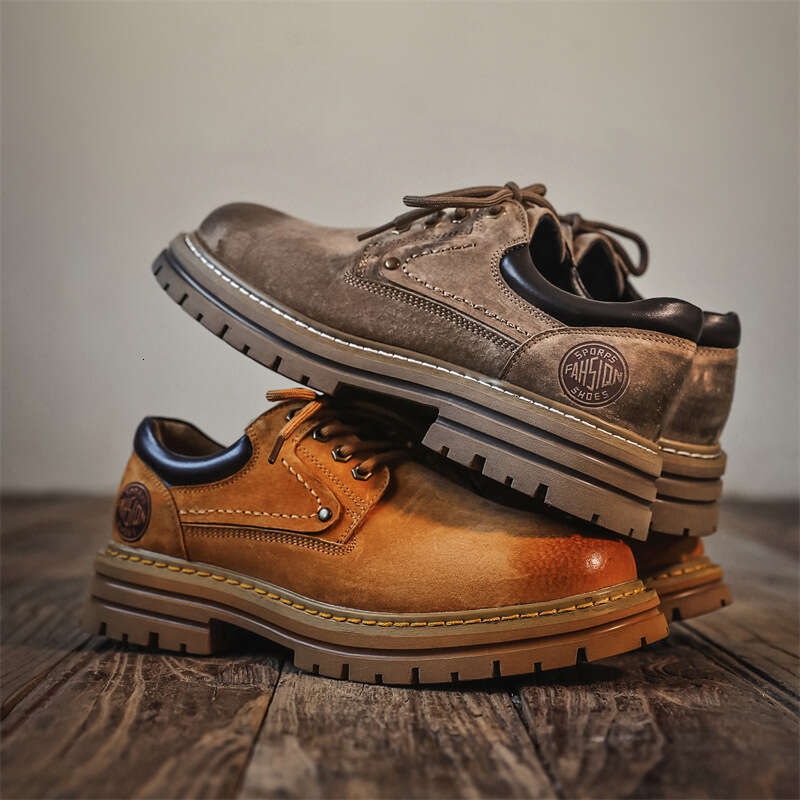 Low-top Martin Boots for Men, Thick-soled Versatile Work Boots, Outdoor Casual Commuter Men's Shoes