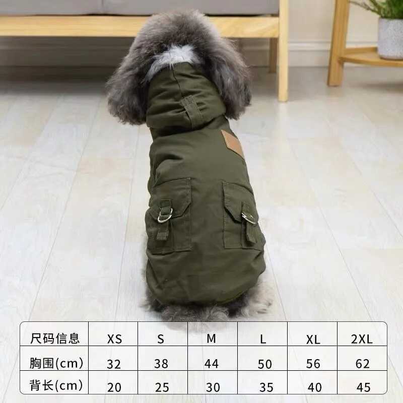 Winter Double Layer Plush Pet Clothes Winter Pet Dog Waterproof Warm Coat Cotton Hooded et FOR Small Medium Dog Clothes Gift C251030