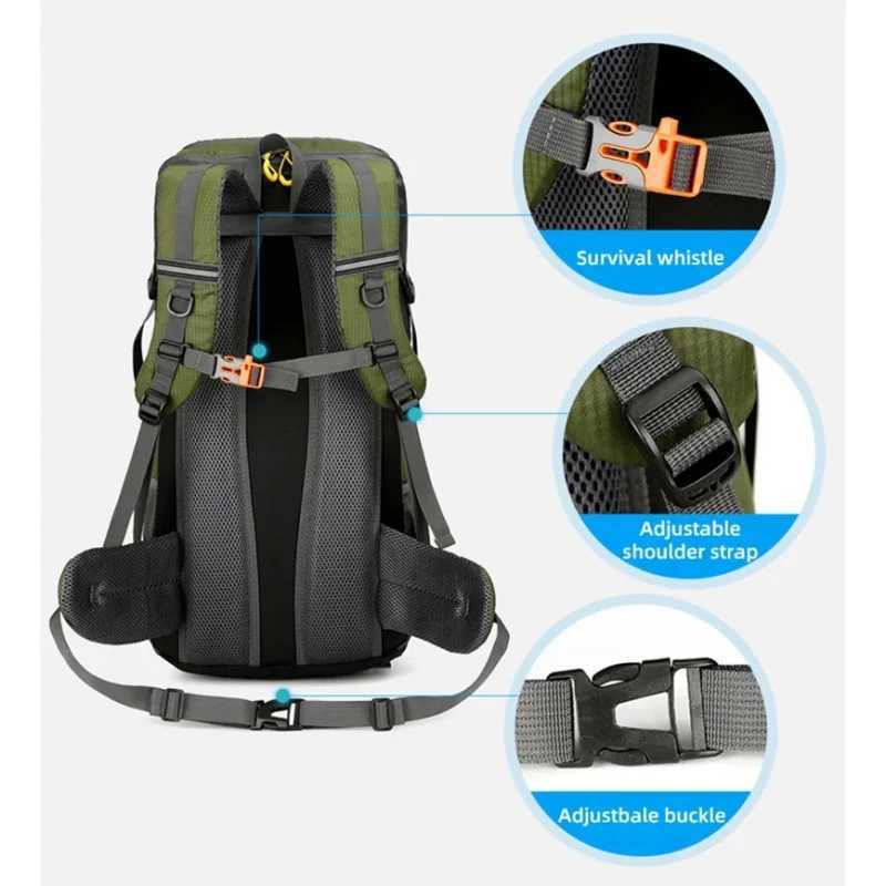 Outdoor Sports Backpack Camping Backpack 50L Oxford Cloth Large Capacity MultiFunctional Travel Daypack for Trekking Adventure H251029