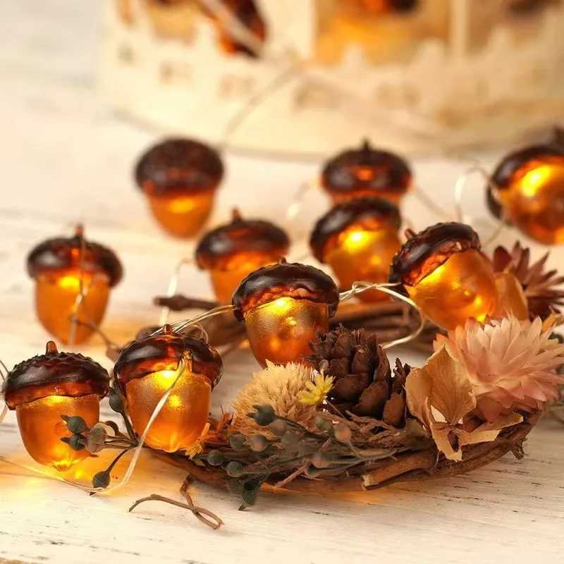 30 LEDs Acorn String Lights Thanksgiving Decorations 98ft Fall Lights Forest Decor Fairy Decorative Lights Battery Powered for C251030