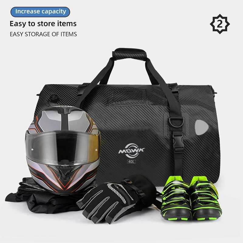 MOWK Motorcycle Tail Bags Waterproof Back Seat Bags 4066L Outdoor Cycling Reflective Motorbike Luggage Travel Bag Moto Dry Bags H251029