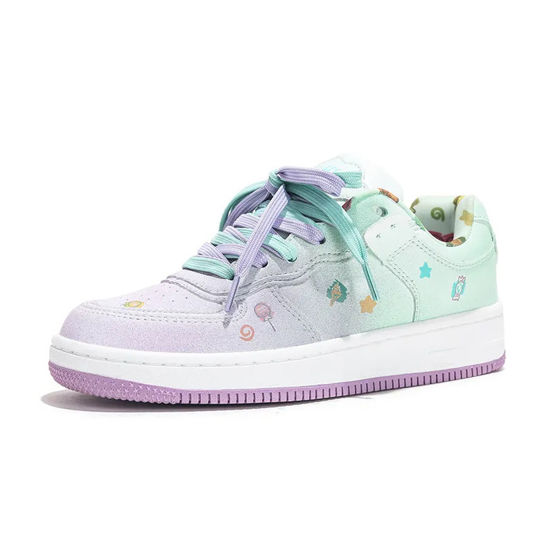 Jifffly 2025 Women's Skateboard Shoes - Thick-soled Versatile Sports Shoes for Students Wear-resistant Comfortable