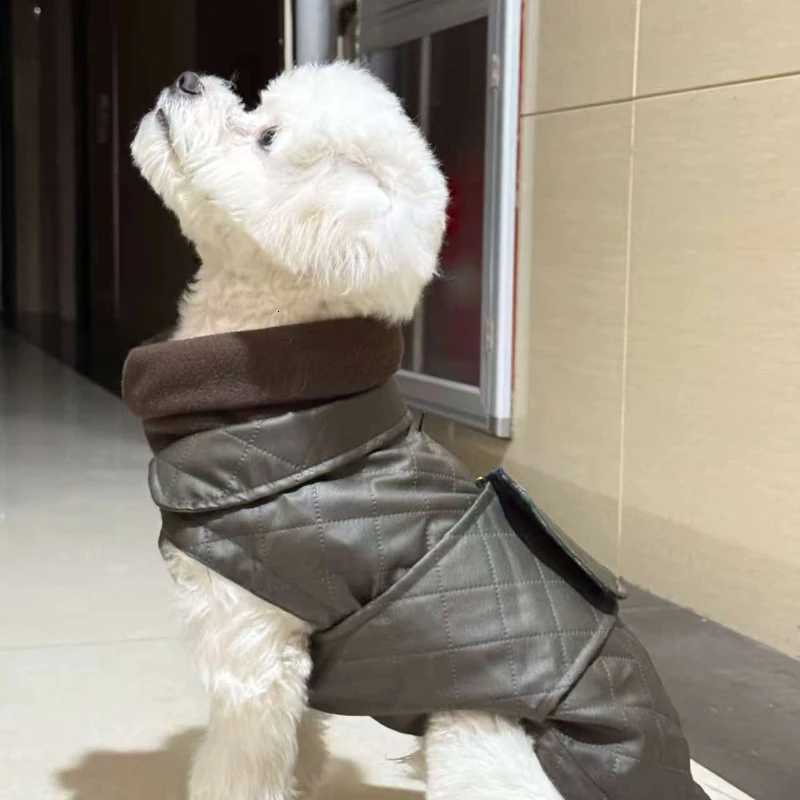 Dog Warm CottonPadded Coat Cloak Dog Thick High Neck Pet Clothing for Puppy Medium Dogs et Autumn Winter Clothing C251030