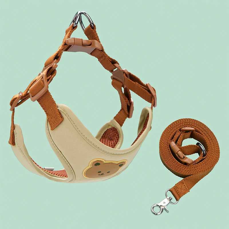 Puppy Chest Strap Chihuahua Harness Breathable Vest Dog Harness Leash Set Small Medium Dog Cat Vest Pet Adjustable Lead Rope J251129