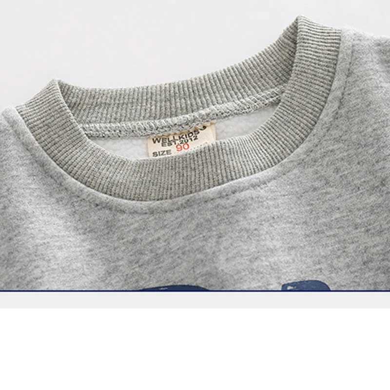 Oneck Inner Fleece Toddler Casual Sweatshirts Tops Shirt Patchwork Cartoon Kids Boys Pullover Hoodie for 27YT251030