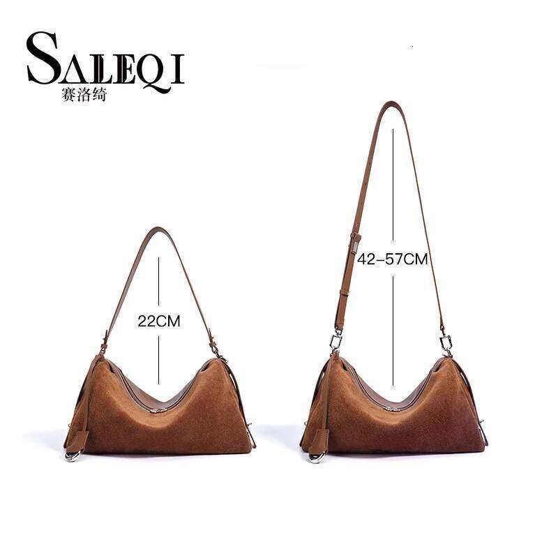 Matte Suede Cow Leather Big Casual Tote Women's Designer Brand Shoulder Crossbody Bag Genuine Grade Ladies New in Handbag