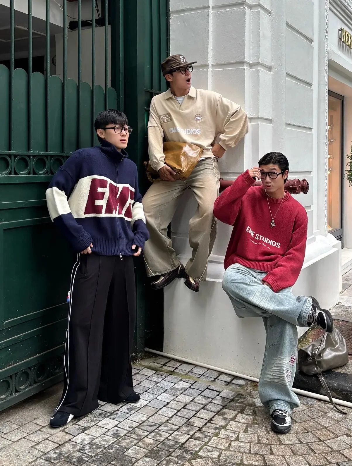 Y2K Trendy High Street Harajuku Zipper Sweater Men American Retro Streetwear 2025 Autumn and Winter Warm Knitted Cardigan Women 251029