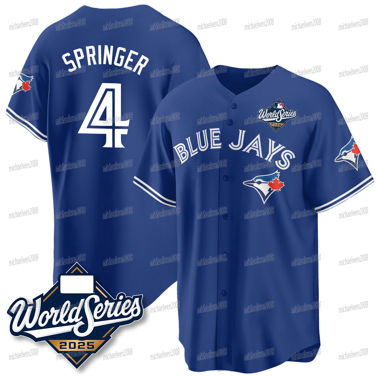 27 Vladimir Guerrero Jr. 2025 World Series Blue Jays Jerseys Trey Yesavage Bo Bichette George Springer Daulton Varsho Max Scherzer Jose Berrios Alejan