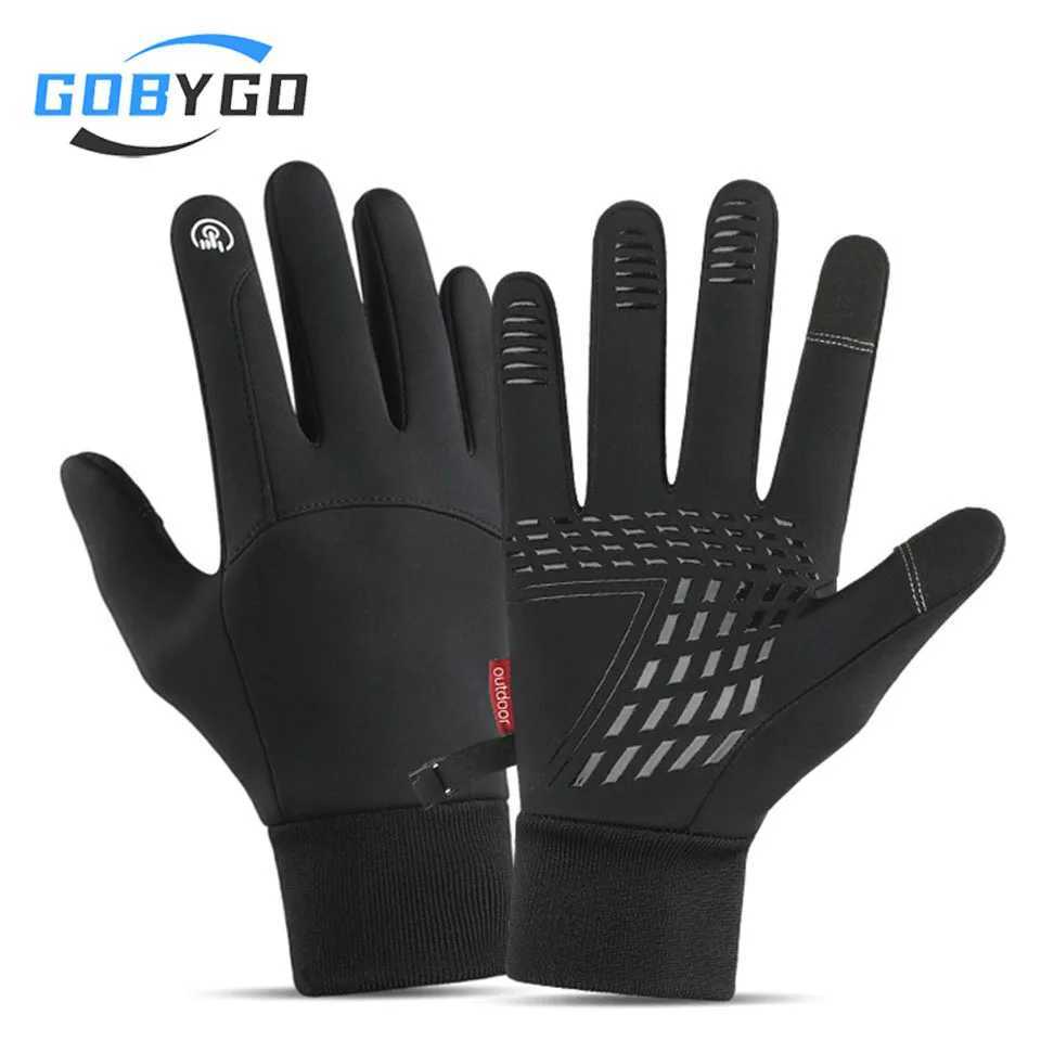 GOBYGO Winter Sports Gloves Keep Warm Windproof Touch Screen Cycling Gloves Waterproof Antislip Wearresistant Gloves Men Women J251029