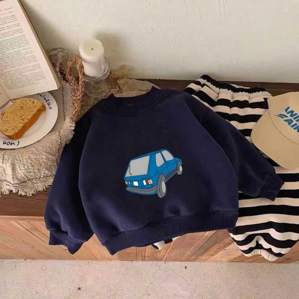 Toddler Car Print Sweatshirt Drive Themed Cartoon Vehicle Pullover Casual Wear For Small Boys And Girls Costume Cartoon HoodieT251030