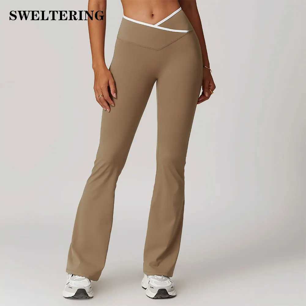 Bellbottoms Tights Yoga Leggings Women Fitness Leggings Running Cycling Pants Sports Leggings High Waist Workout Gym Clothing J251030