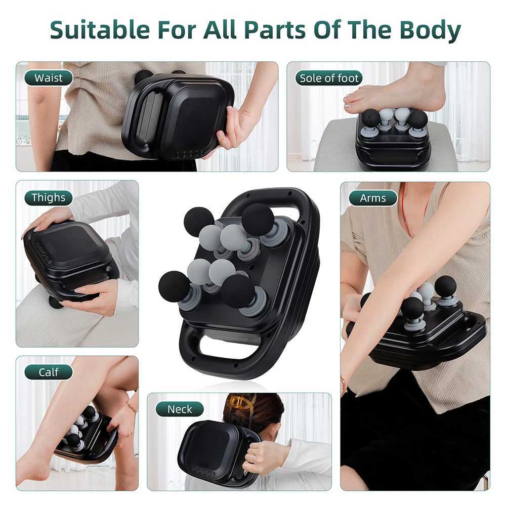 8Head Fascia Gun HighFrequency Vibration Body Massage Gun Back and Waist Massager Neck Shoulder Massager Muscle masajeador J251030