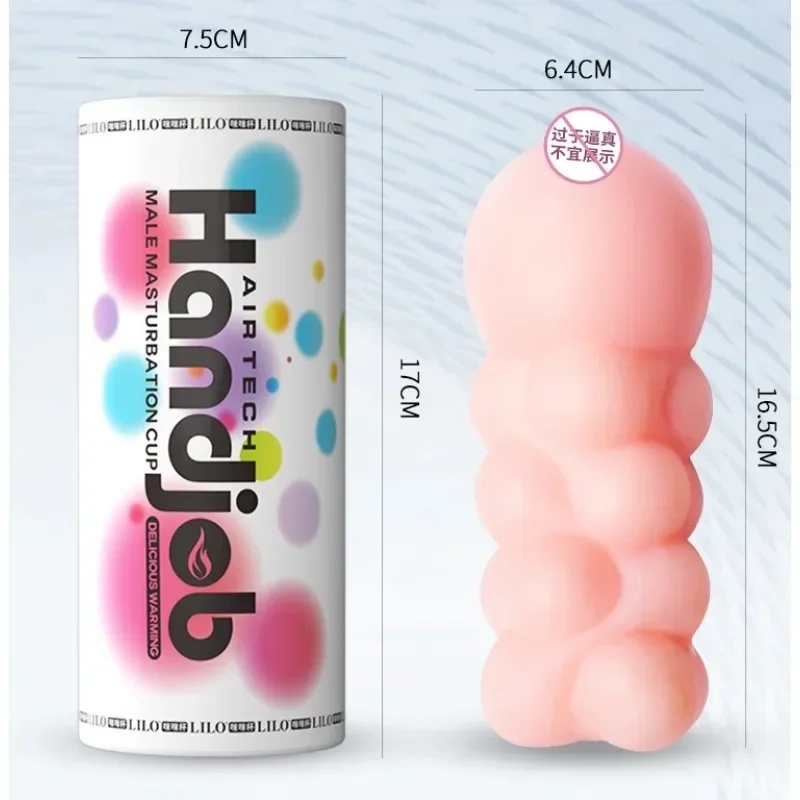 Men's Masturbation Cup Realistic Breast Vaginal Pussy Manual Masturbator Charging Heating Penis Trainer For Male Adult Sex Toys LL-2134