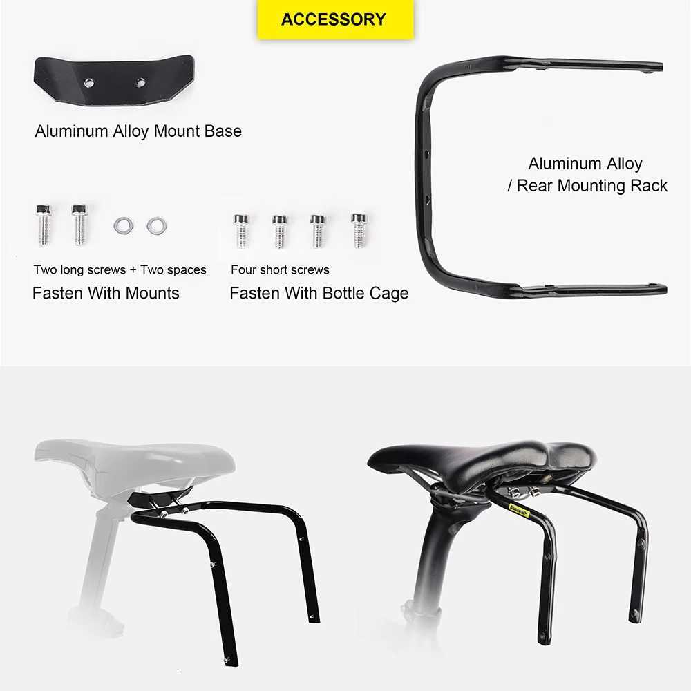 Rhinowalk Bike Pannier BagTail Seat Saddle Bag Bracket Rack 5L13L Portable Bracket Luggage Rack Bike Accessories H251029