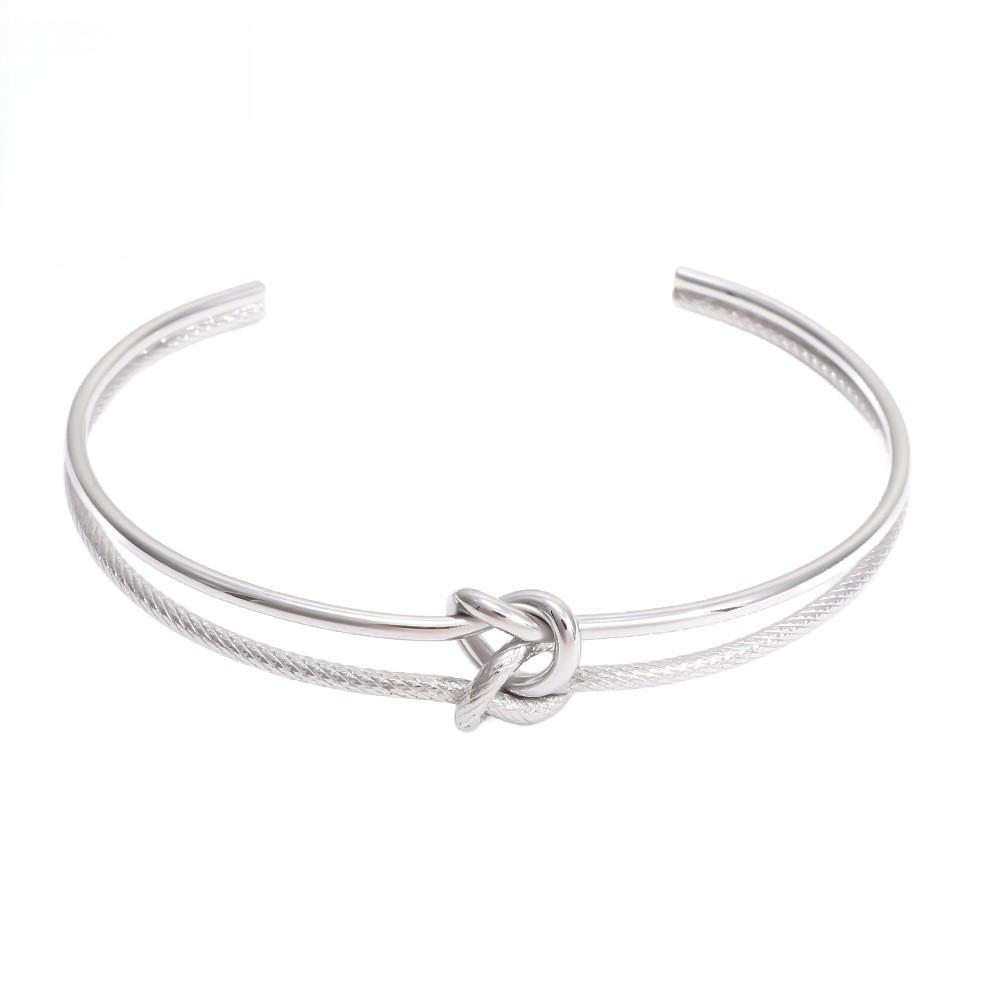 TaiYang New Double-Wrap Heart Knot Bracelet, Adjustable Open Cuff in Rose Gold Plated Copper for Unisex Wear For Women