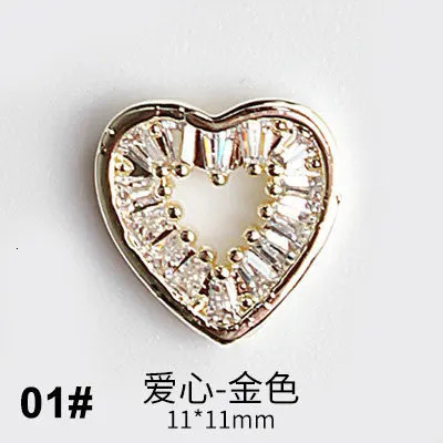 10pcslot 3D Hollow Love Drop Zircon Crystals Alloy Rhinestones Jewelry Nail Art Decorations Nails Accessories Charms Supplies 251027