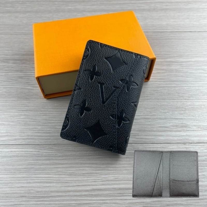 Top-quality Luxury Wallet Designer Card Holder Genuine Leather Passport Holder Brand Classic Old Flower Plaid Embossed Letter Cardholder Designers Wallet
