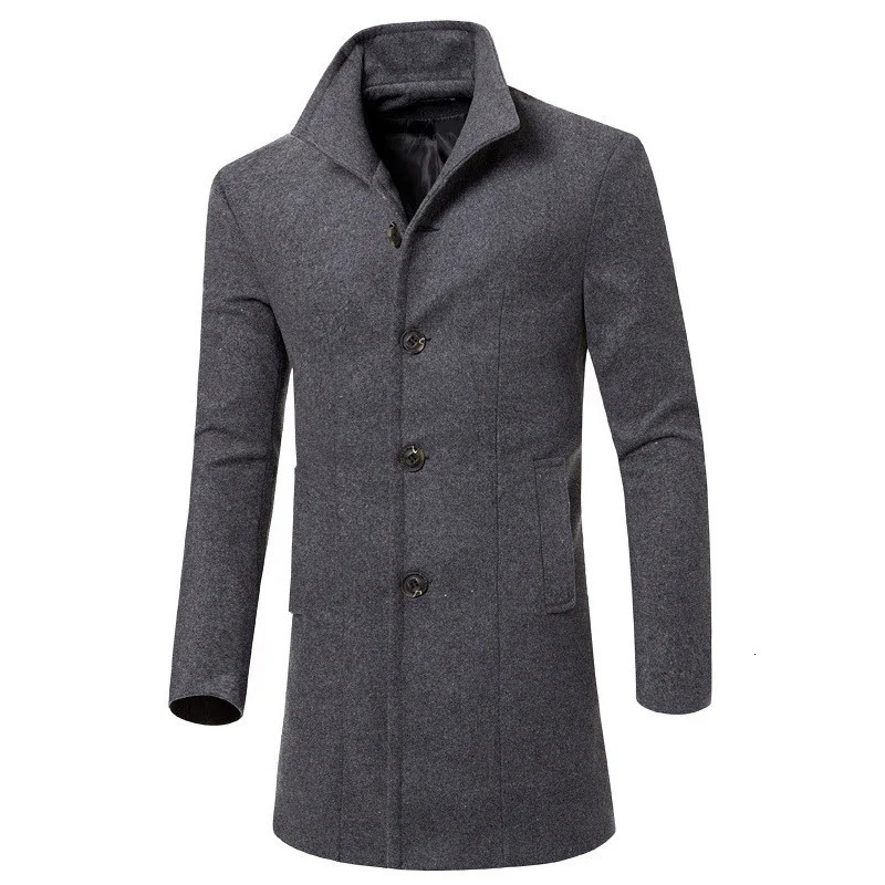 MRMT Brand Mens Woolen Coat Jacket Pure Color Lapel Long Men Woollen Overcoat for Male Wool Man Outer Wear Windbreaker 251029