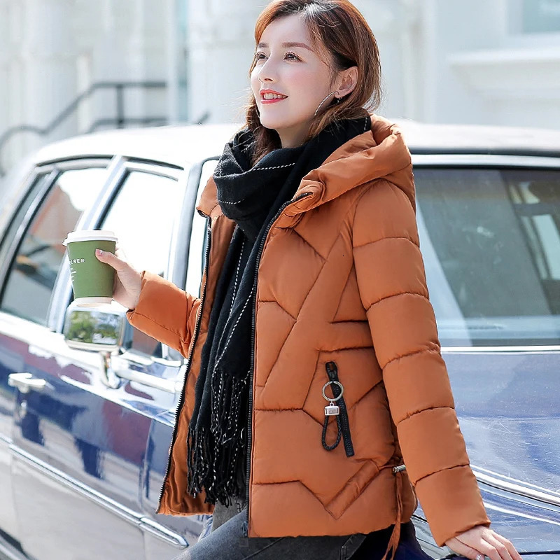 2024 Winter Jacket Women Parka Casual Basic Coat Hooded Thick Warm Parkas Cotton Padded Outwear Short s1289 251015
