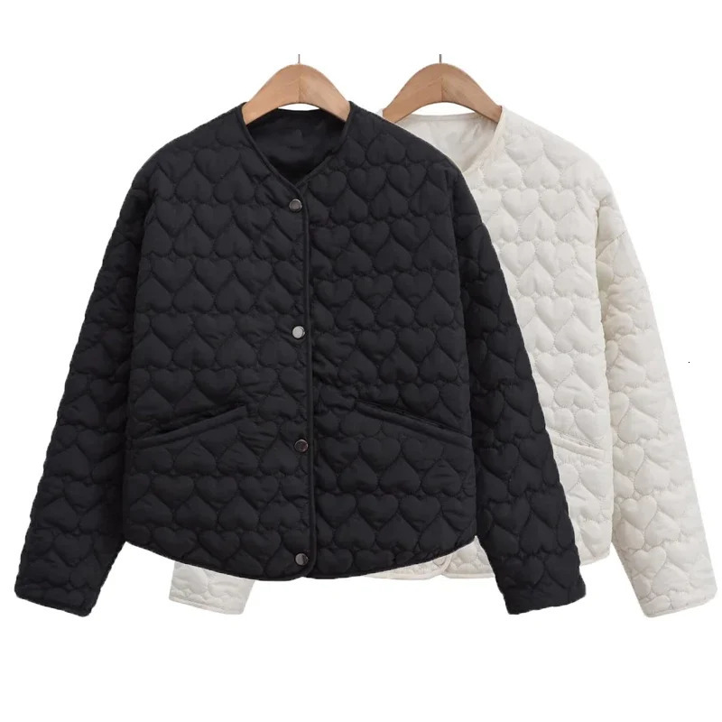 HXAO Womens Winter Jacket Autumn Outerwears Quilted Woman Coat Black White Lightweight Padded Jackets Parkas 251028