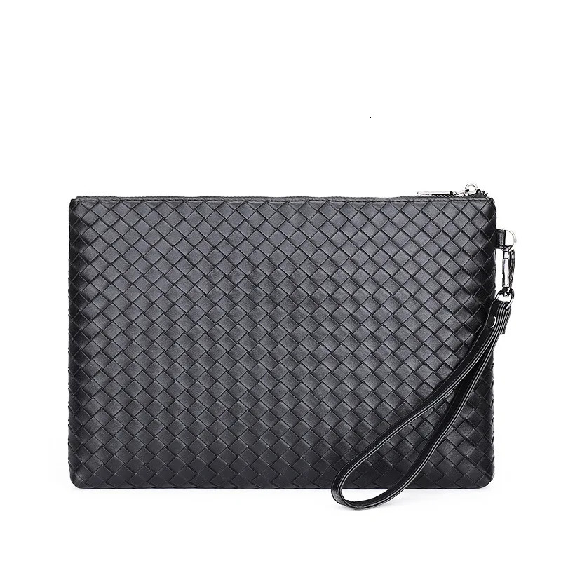 Handcrafted Soft Leather Mens Handbag Casual Large Capacity Leather Briefcase Fashionable Mens Clutch Bag for Business 251030