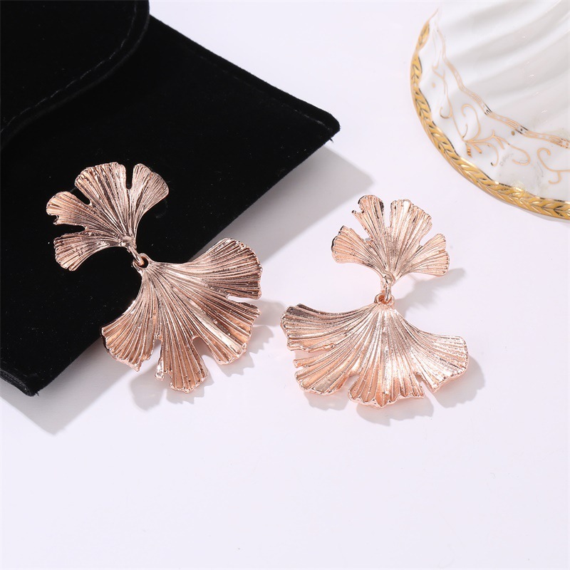New Arrival Personality Flower Ginkgo Leaf Stud Ethnic Style Creative Versatile Drop Earrings