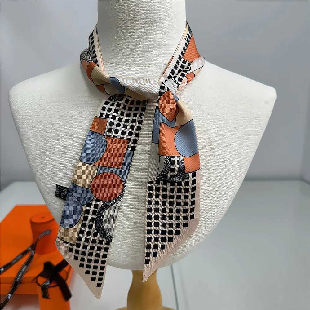 590cm New Saddle Silk Scarf Twill Silk Headband Fashion Scarf Tied Bag Ribbon Streamer Headband DecorationW251029