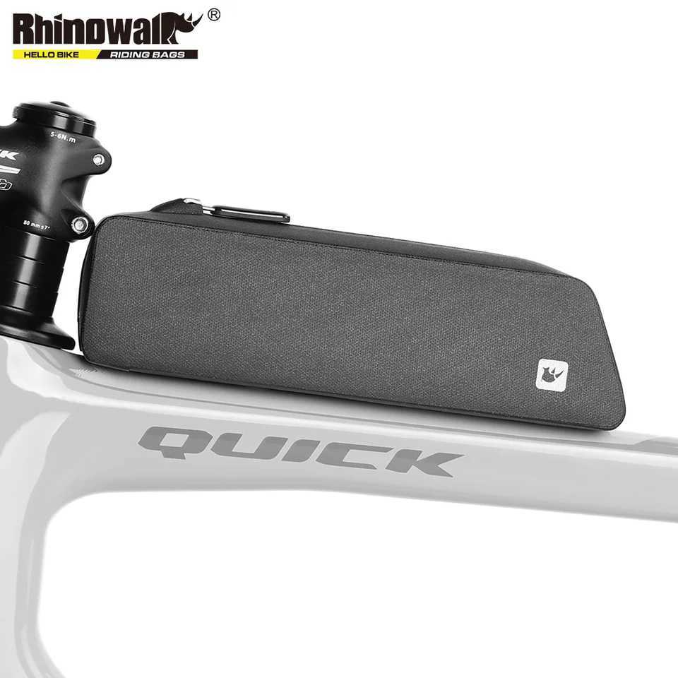 Rhinowalk Bike Top Tube Bag TPU Cycling Front Bag With Screws or Straps Waterproof Windproof Gravel Road Bike Top Frame Bag New H251029