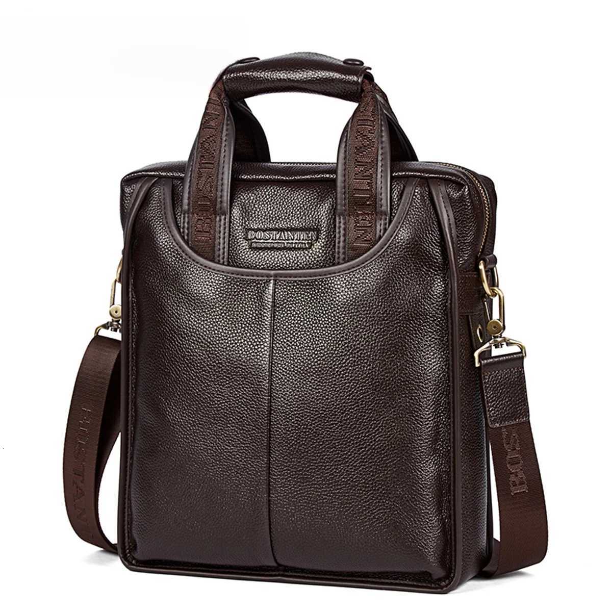 Faiable Casual Leather Handbag for Men Busin Document Bag Single oder Crossbody Bag Vintage Handheld Briease Y251011