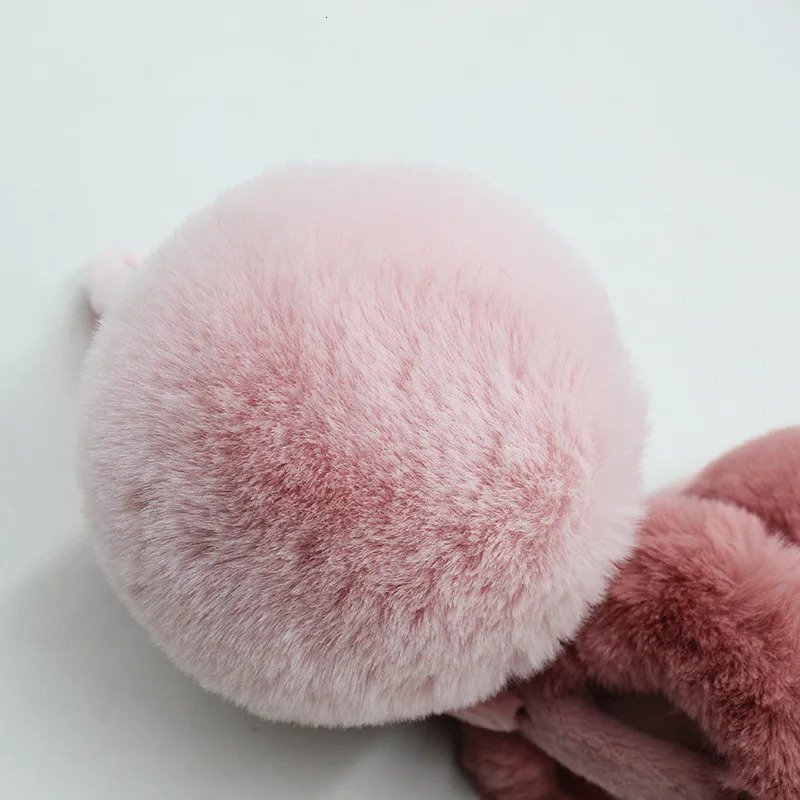 Women Soft Plush Ear Warmer Winter Warm Foldable EarMuffs Fashion Solid Color Fur Earflap Outdoor Cold Protection Ear Cover 251024