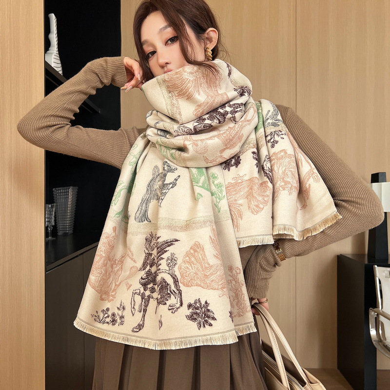 Ladies Autumn And Winter Warm Scarf Artistic And Trendy Accessory Shawl Scarf Very Suitable For Daily Travel Scarf