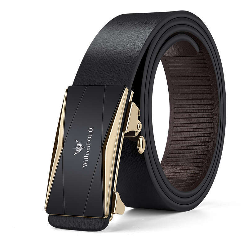 Men's Inner Wear Automatic Buckle Genuine Leather Youth Casual Business Second Layer Cowhide Waist Belt