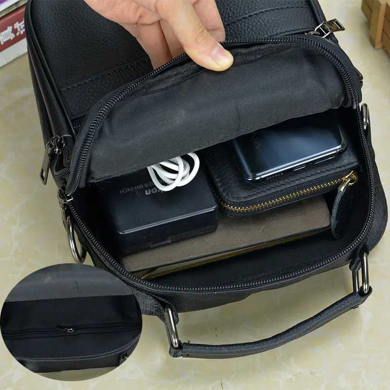 Fi Genuine Leather Shoder Bag for Men Real Leather Handbags Mens Casual Off Messenger Bags M Casual Crossbody Bag Y251011