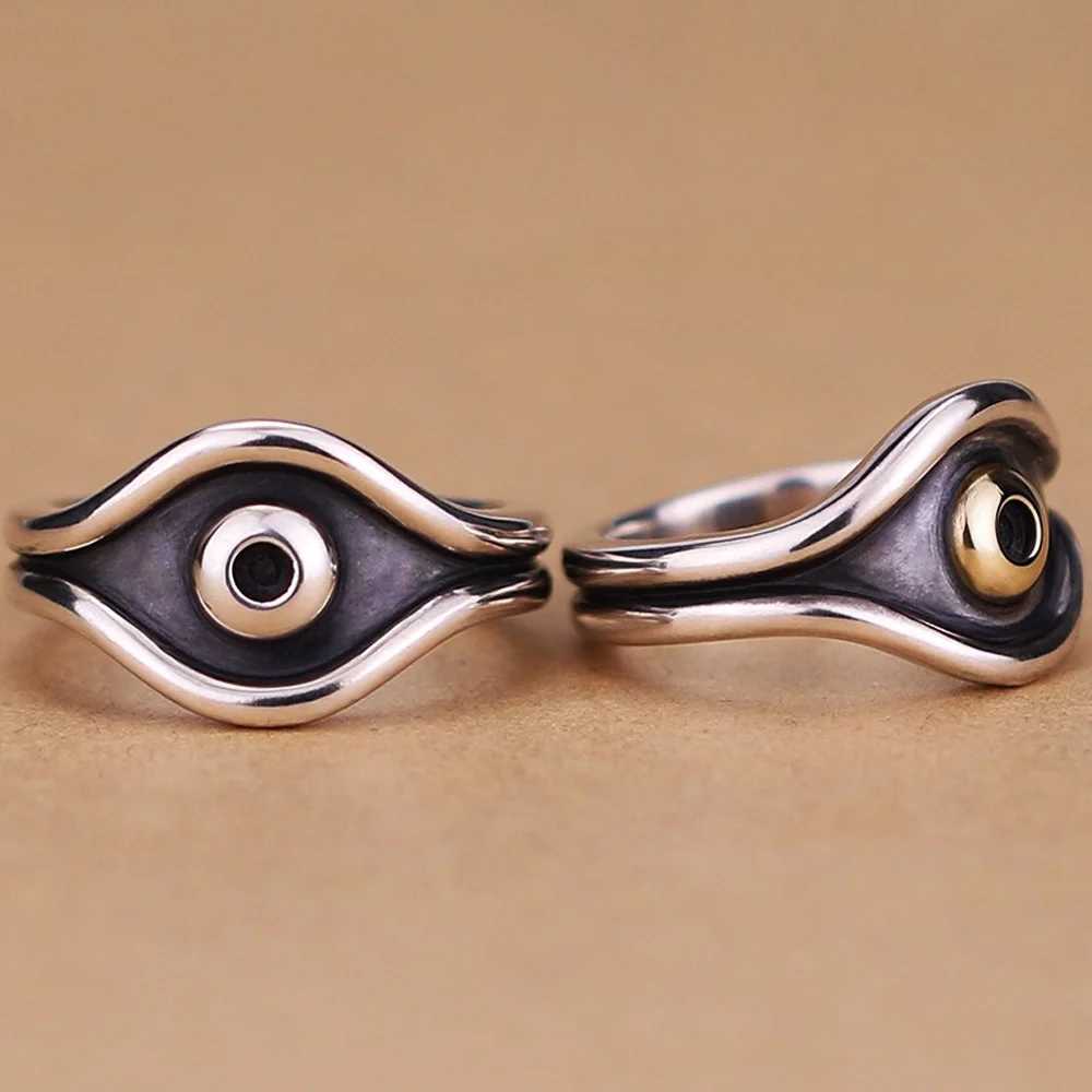 Retro AllSeeing Eye Ring For Men Women Punk Gothic Adjustable Open Ring Silverplated Copper Jewelry Accessories Unisex GiftW251030