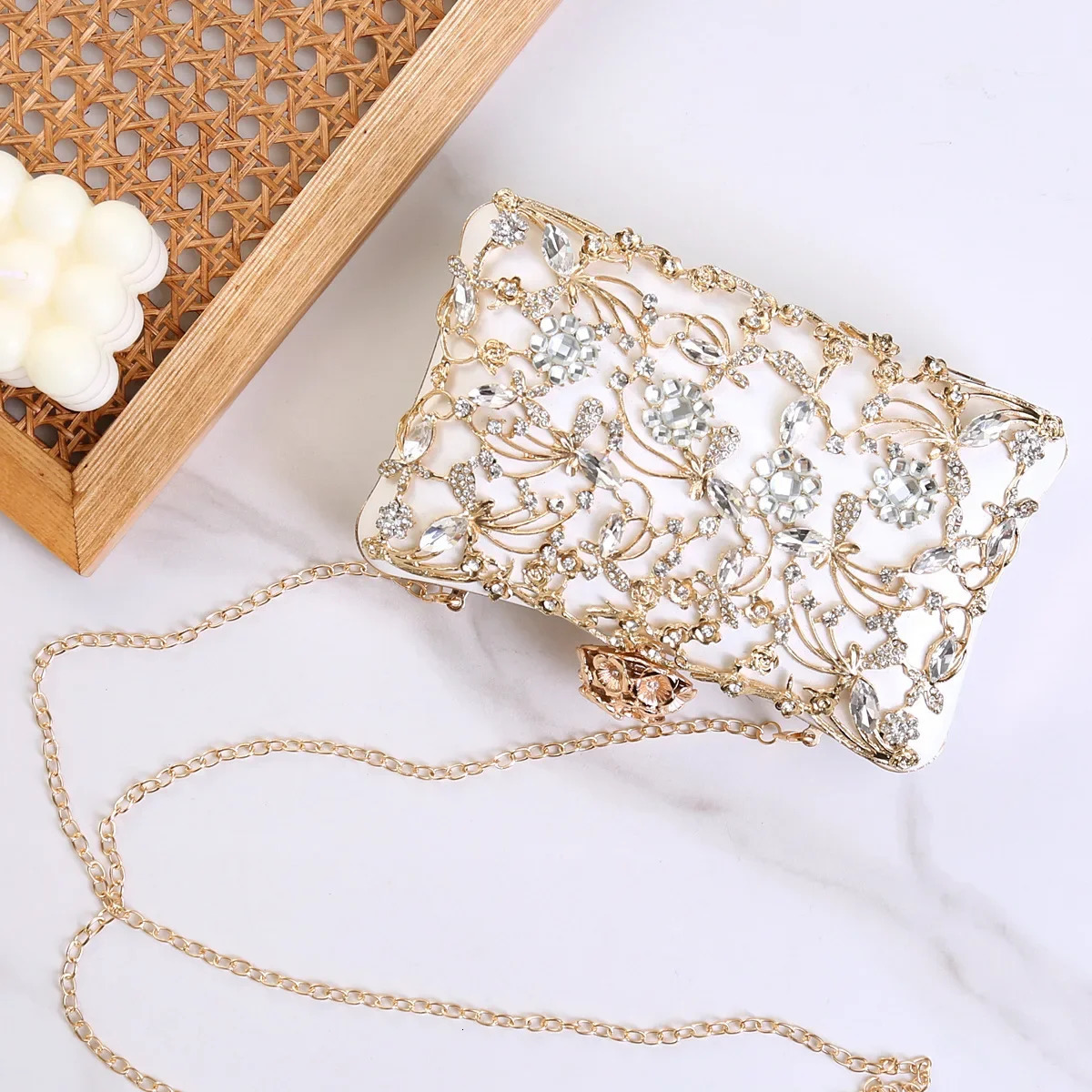 Handheld Bag Versatile Dinner Bag Clutch Bag DiamondStudded For WomenS Gathering Evening Event Party 251023