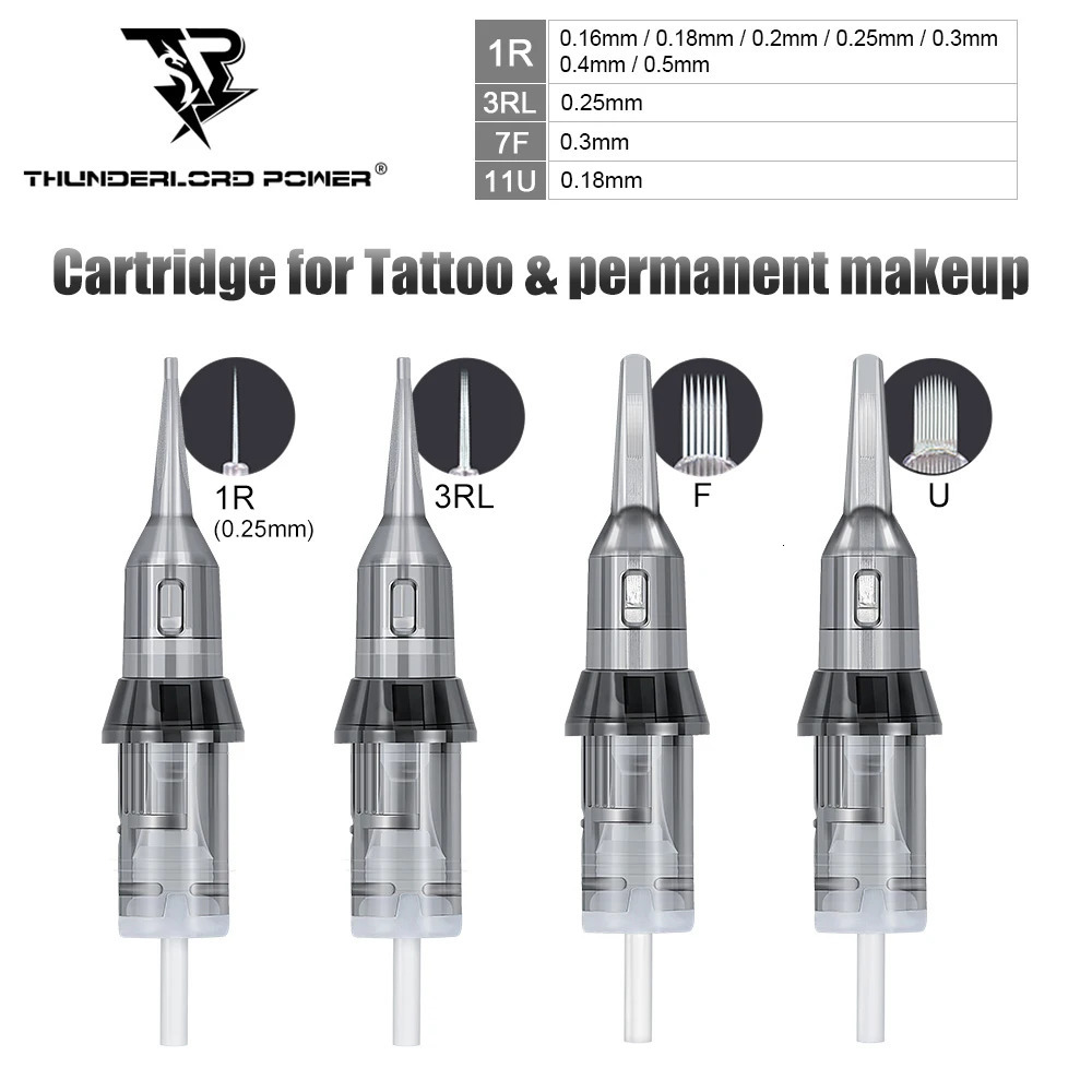 Mixed Tattoo Cartridge Needle for Universal Tattoo Pen Cartridge RL U 018mm 025mm Permanent Makeup Tattoo Needles 251027