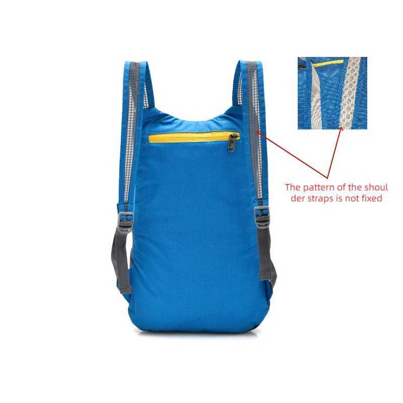 Foldable Backpack Outdoor Lightweight Travel Bag Waterproof And Wearresistant Casual Sports Bag Fashionable Storage Beach Bag H251029
