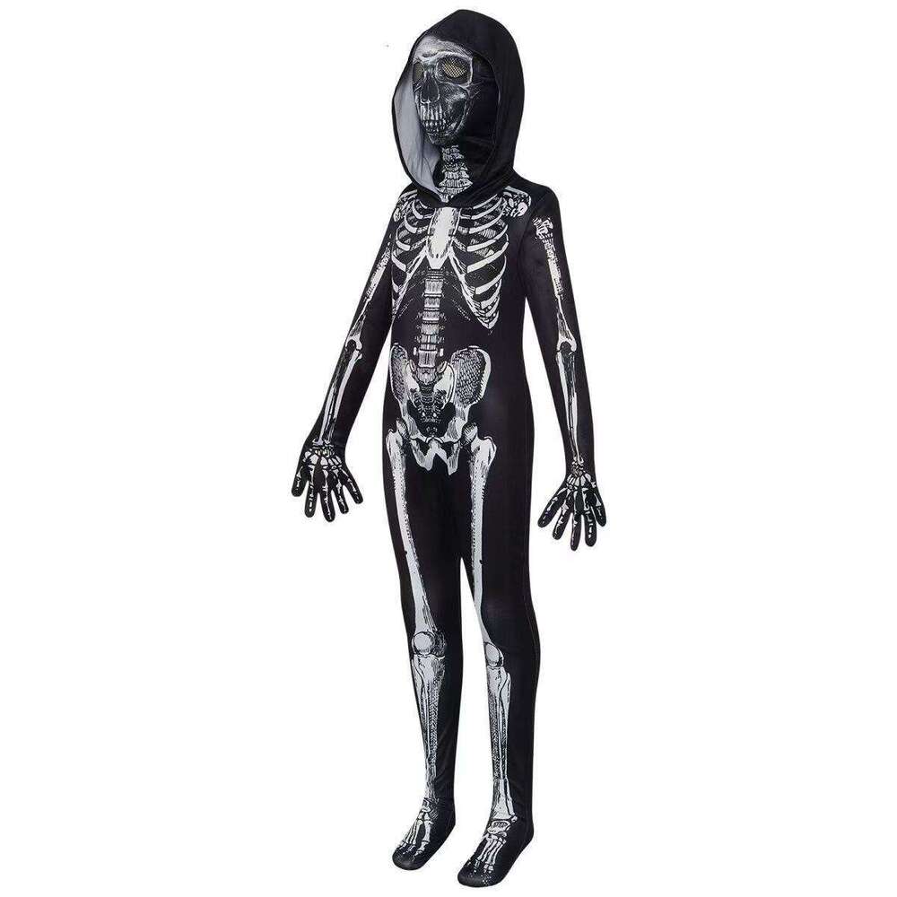 Halloween Skeleton Makeup Ball Tight Cosplay Ghost Costume for Adults Children Men and Women Horror