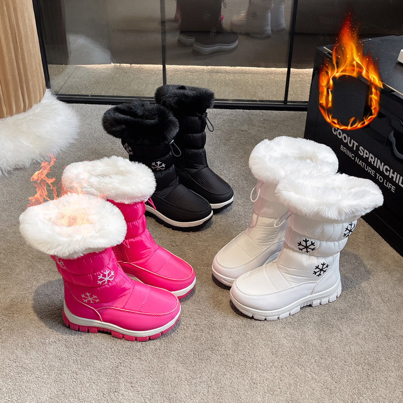 New Foreign Trade Snow Boots Winter New Mid Thick Bottom Warm Cotton Shoes Waterproof Wool Boots Designer Shoes Snow Boots