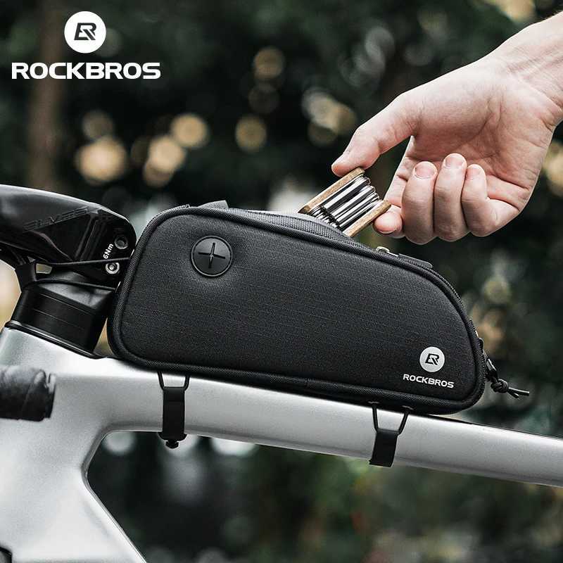ROCKBROS Bicycle Bag 13L Large Capacity Portable Frame Front Tube Bag Waterproof MTB Road Ultralight Bicycle Pannier Bag H251029