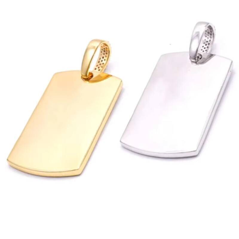 Hip Hop 925 Silver VVS Moissanite Fine Jewelry Rectangle Cluster Heart Shape Memory Pendant for Men Women Passes Diamond Tester