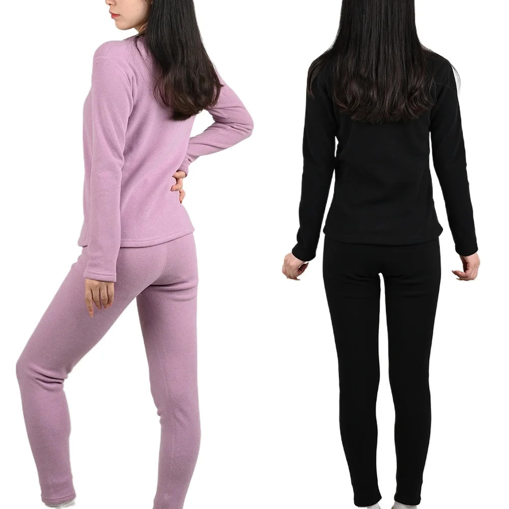 Women Winter Thermal Underwear Set Cashmere Silk ONeck Home Wear Grinding Hair Fever Autumn Clothes and Pants Warm Lingerie 251029