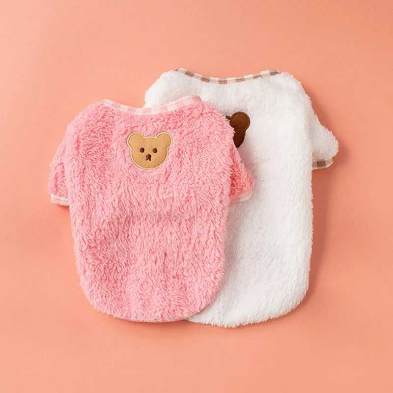 Fleece White Blue Dog Sweater Lovely Clothes for Small Dogs Cat Antumn Winter Warm Pug French Bulldog Coat Soft Puppy Pullover C251030