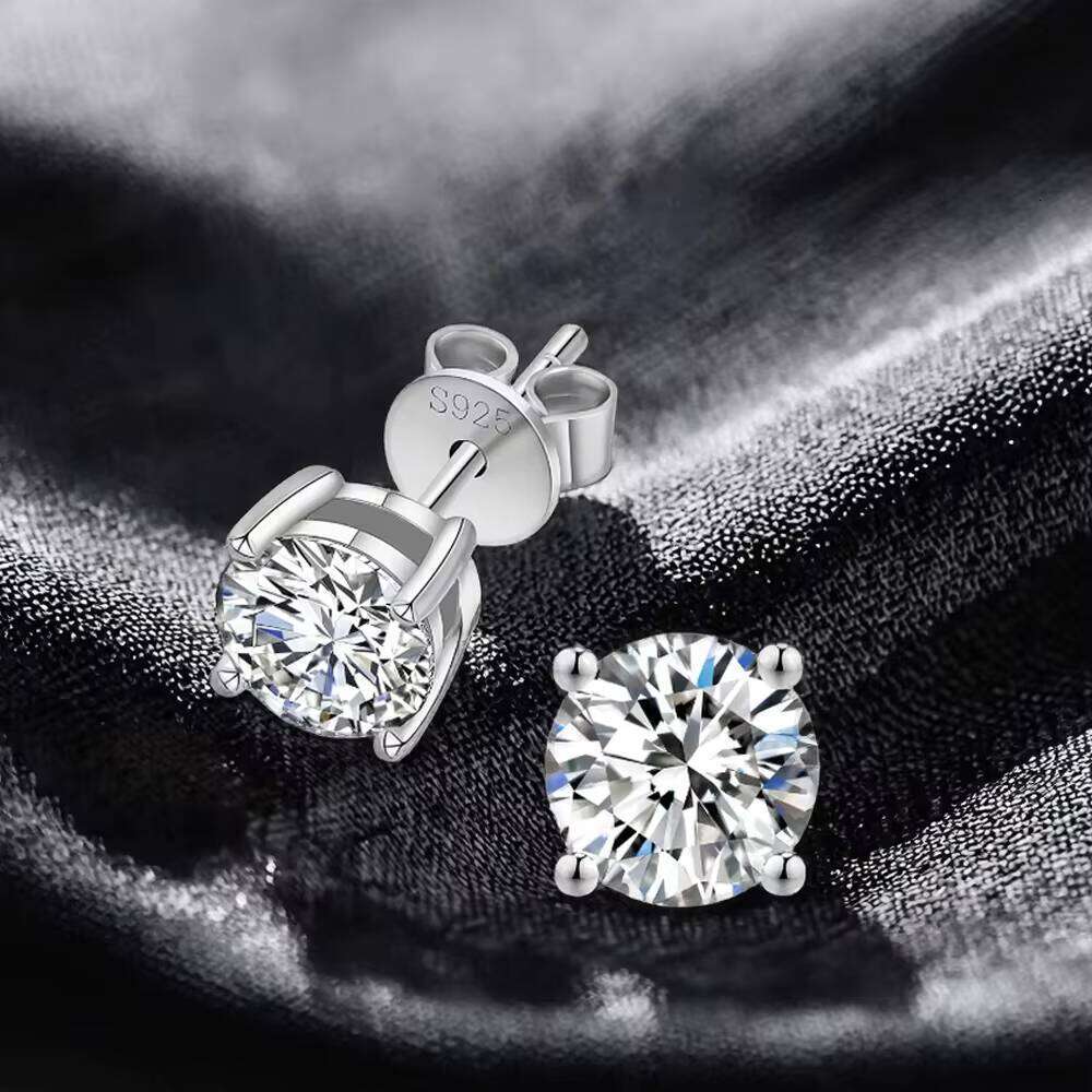 Hot Selling Top Quality Stud Earring Pass Dia Tester Screw Back Hip Hop 10k Solid Gold Earrings Moissanite Jewelry