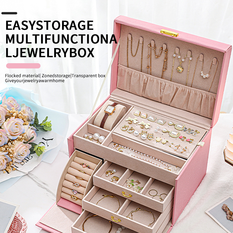 Jewelry Boxes Ming Ya series High-Quality MingYa Brand Multi-Level Jewellery Organizer for Maximum Space Utilization