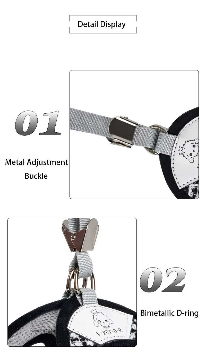 Dog Harness and Leash Breathable Soft Cat Harnesses Vest Lead For Small Medium Dogs Cats Dog Cat Accessories Pet Supplies J251129