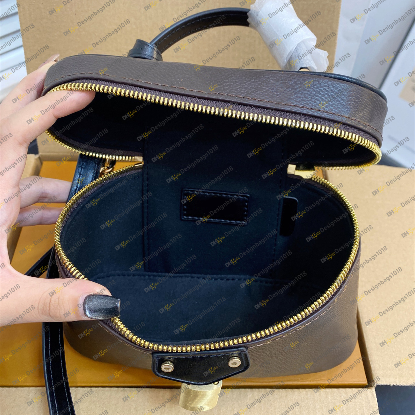 Top Designer bag Nice Vanity Women Toiletry Chain Shoulder Crossbody Bags Luxury Leather Cases Classic Lady Clutch Handbag Cosmetic Purse