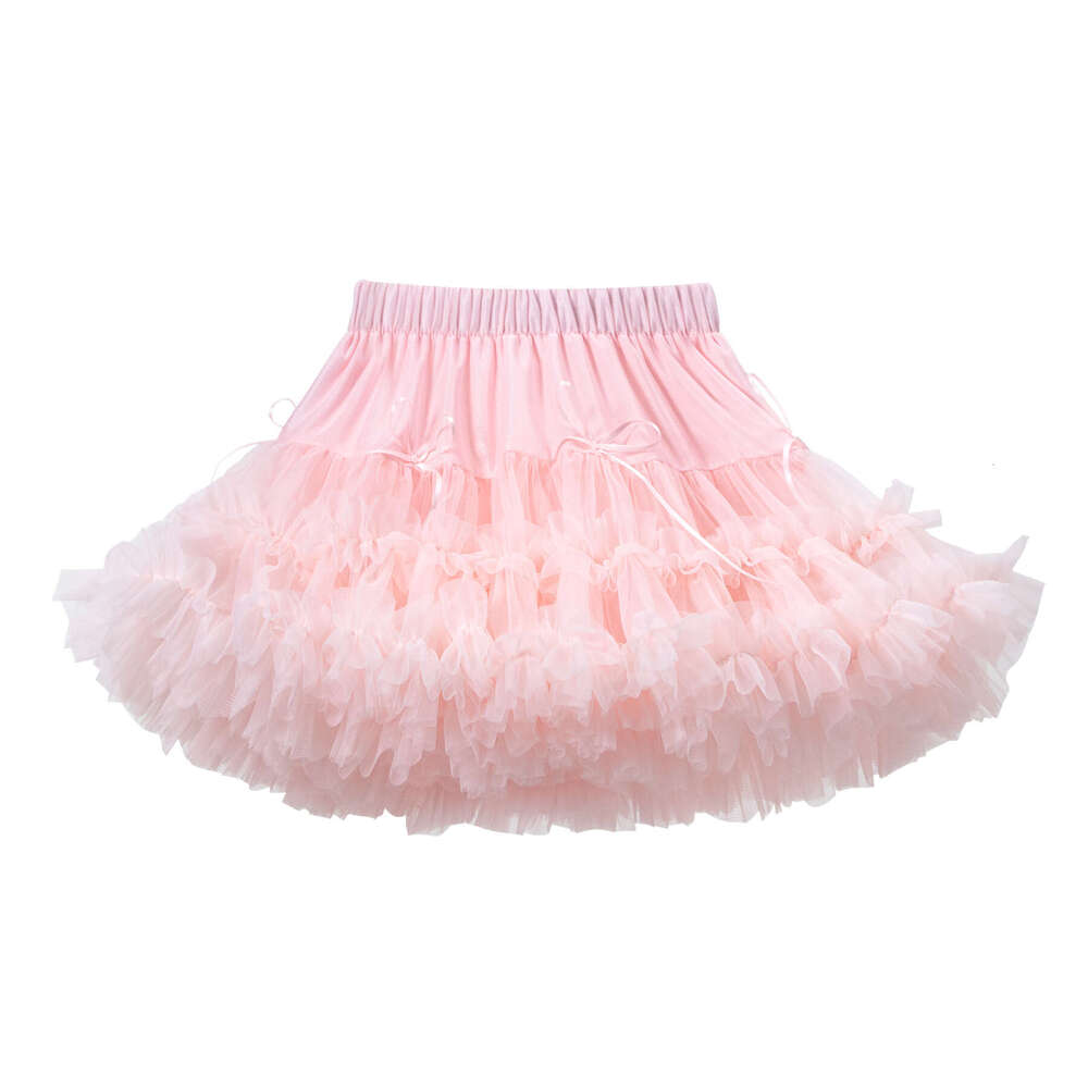 Spring and Summer Tutu Blue Princess Mesh Half Children's Puffy Skirt for Girls
