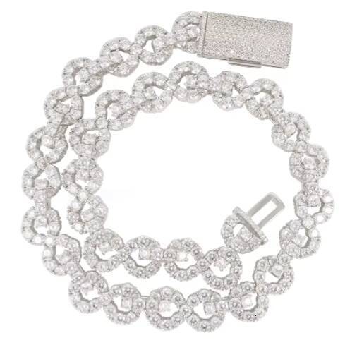 Pass Diamond Tester Cuban Link Chains 925 Sterling Silver Necklaces Hip Hop Men Fashion 13mm 15mm Moissanite Cuban Link